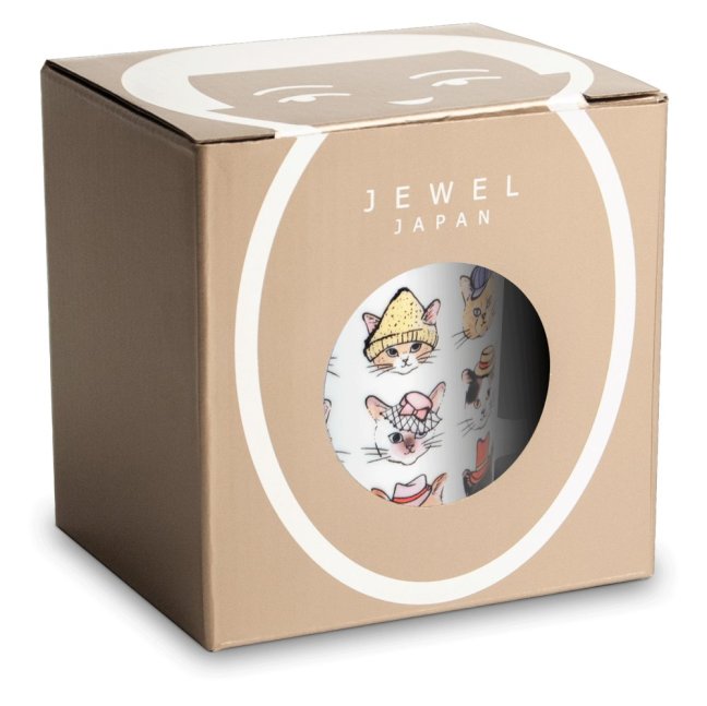 Porcelánový hrnek Jewel se sítkem kočky a klobouky