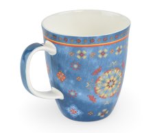 Porcelánový hrnek Agadir, modrý barevný dekor, 400 ml