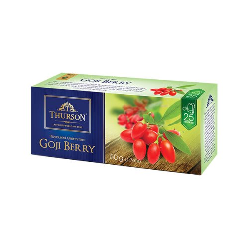 Zelený aromatizovaný čaj Thurson Goji Berry (25 sáčků) 50 g