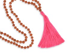 Japa Mala Rudraksha - růžová