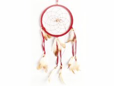 Lapač snů  16 cm tmavě červený