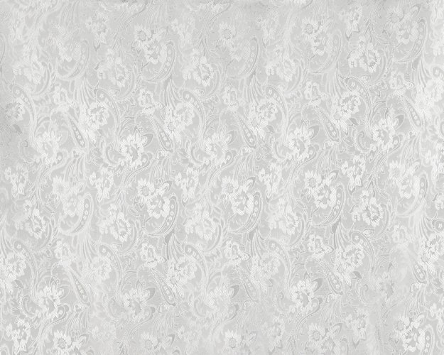 Šátek kašmírské hedvábí bílá - květy