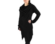 Kardigan ADA s límcem, jednosměrný zip, černý