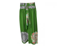 Kalhoty Nita, zelené, barevné mandaly