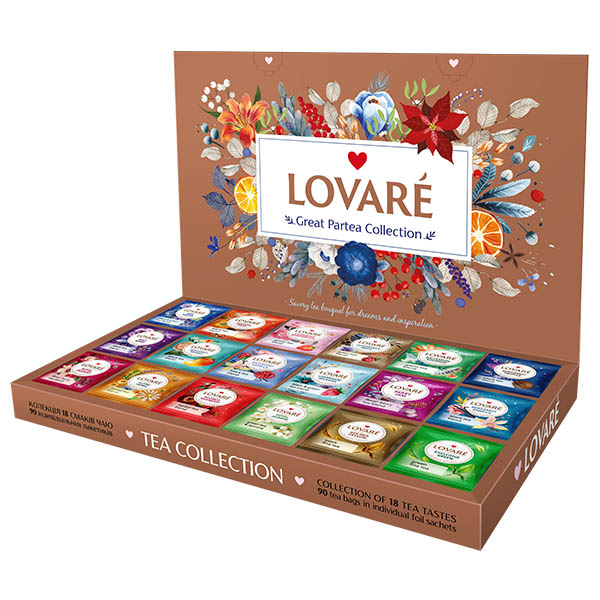 Kolekce čajů Lovaré Great Partea Collection (90 sáčků) 155 g