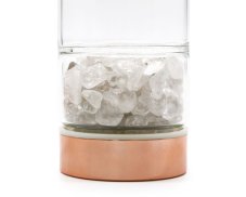 Čajová láhev z křišťálového skla s minerály - Křemen