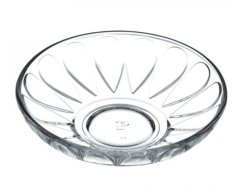 Skleněný podšálek 10 cm zdobený - karton 6 ks