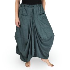 Sukně dlouhá YANI s kapsami, jednobarevná, tmavě zelená