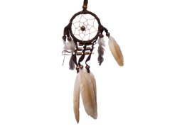 Lapač snů Native American 6 cm hnědý