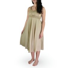 Šaty MALI s háčkovaným živůtkem - béžová