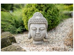 Zahradní betonová dekorace - Hlava Buddhy