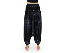 Harémové kalhoty aladin NATSU, oko, černá, kolečka pas