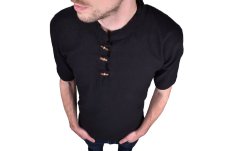 Kurta pánská ANKITA, krátký rukáv, černá, II. jakost