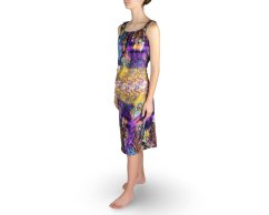 Dámské šaty SUPHANSA, paví pera, fialové, II. jakost