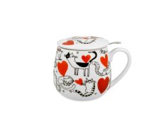 Hrnek na bylinky KOČKY A SRDCE 400 ml