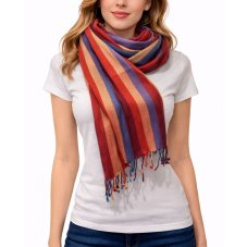 Šátek viskóza 200cm x 70cm pruhy multicolor AC