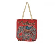 Taška malá Suchin, slon, červená Thailand
