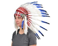 Indiánská čelenka modrobílá var. B