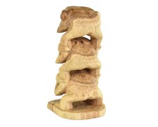 Dřevěná soška Tři moudré opice 40 cm - var. A - dvoubarevná