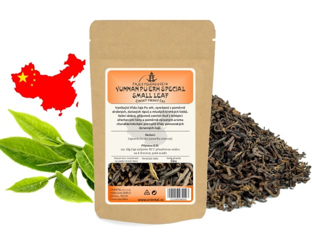 Tmavý čaj Yunnan Pu Erh Special Small Leaf - Gramáž čaje: 100 g