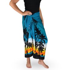 Sarong - Pareo BUN, palmy, petrolejová