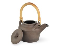 Keramická konev Cinnamon hnědá s rákosovým uchem cca 0,35 l