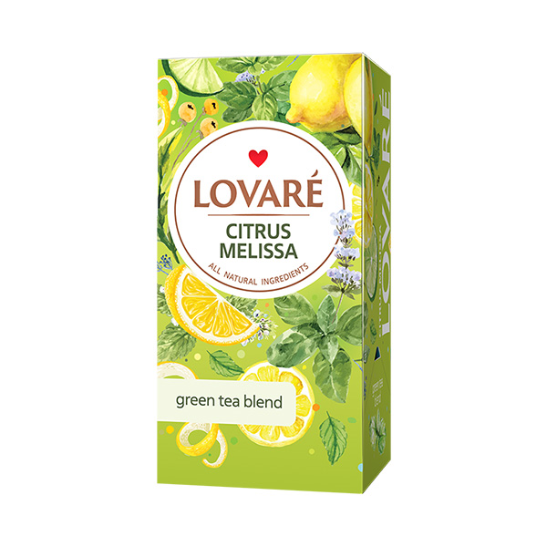 Zelený aromatizovaný čaj Lovaré Citrus Melissa (24 sáčků) 36 g