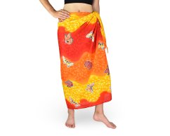 Sarong - Pareo REN, duha s motýly, červená, II. jakost
