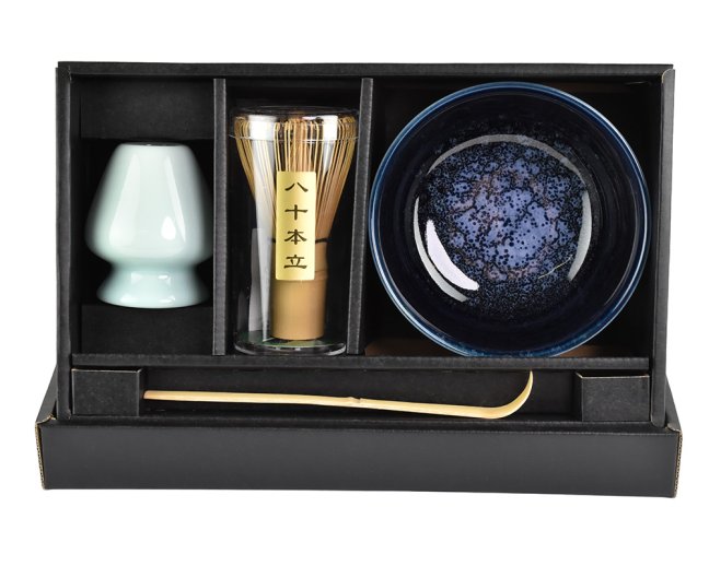 Japonská souprava Matcha set Uzu modrá