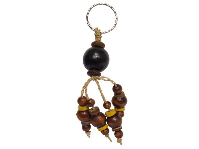 Klíčenka dřevo, hnědé korálky