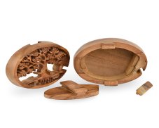 Dřevěná skládací krabička Strom života - jednobarevná