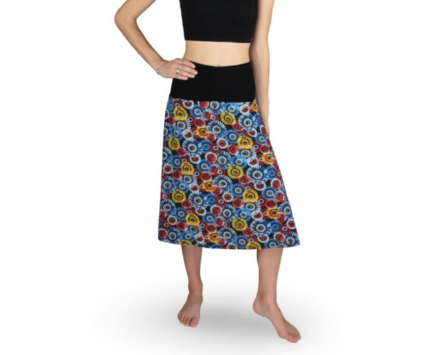 Dámské šaty BABITA, květy, černé