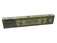 Indické vonné tyčinky Tulasi Nag Champa & White Sage 15 ks