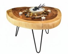 Dřevěný konferenční stolek 78 x 74 cm II. jakost