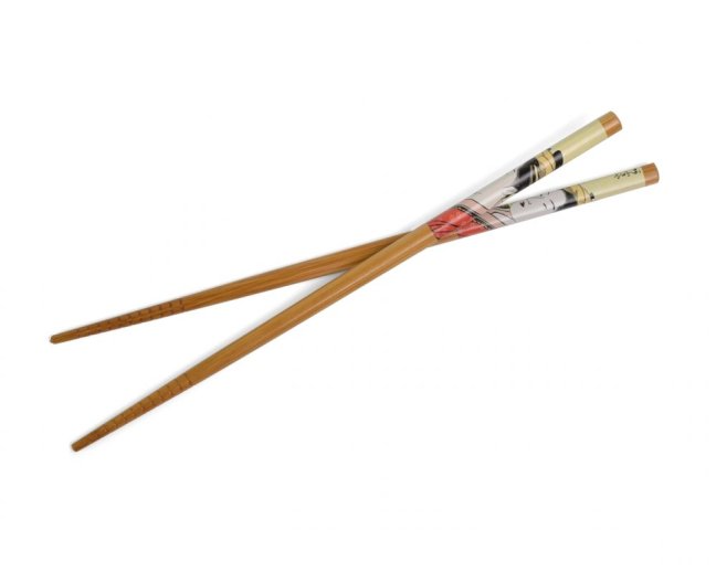 Čínské jídelní hůlky Geisha kulaté krémové 22,5 cm