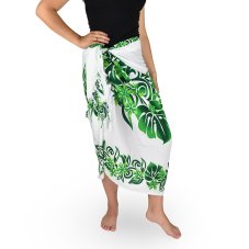 Sarong - Pareo BUN, monstera, zelená, II. jakost