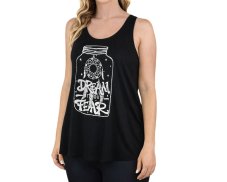 Dámské tílko YOGEE, černé, dream without fear