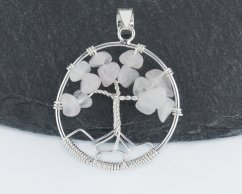Stříbrný přívěsek Strom života - růženín