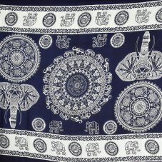 Sarong - Pareo BUN, hlava slona, modrý