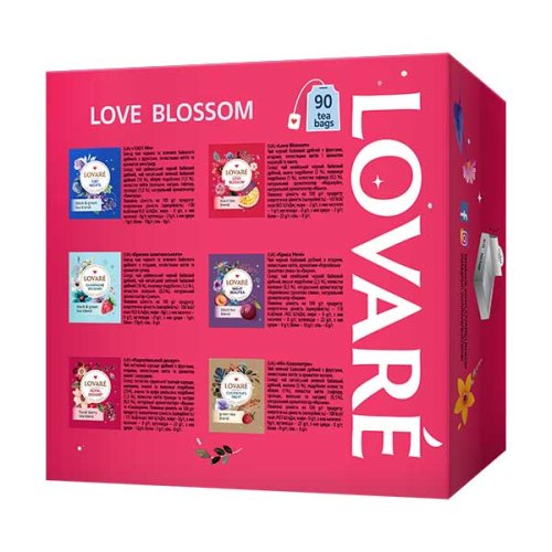 Kolekce čajů Lovaré Love Blossom (90 sáčků) 165 g