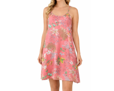 Multifunkční top Sakda, květiny s motýly, růžová