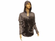 Tričko dlouhý rukáv SURE, orel, šedé, vel. M