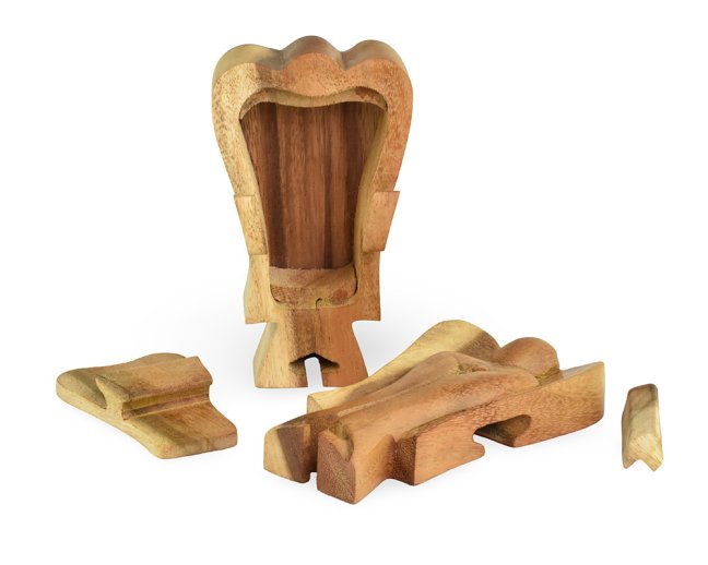 Dřevěná skládací krabička Anděl strážný - dvoubarevná