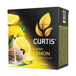 Černý aromatizovaný čaj Curtis Sunny Lemon (20 pyramid) 34 g