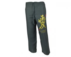 Kalhoty Nippon dlouhé, bavlna, šedé, láska