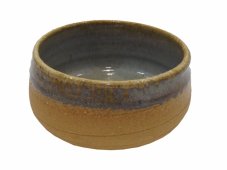 Miska na matchu Chawan natural s modrým okrajem