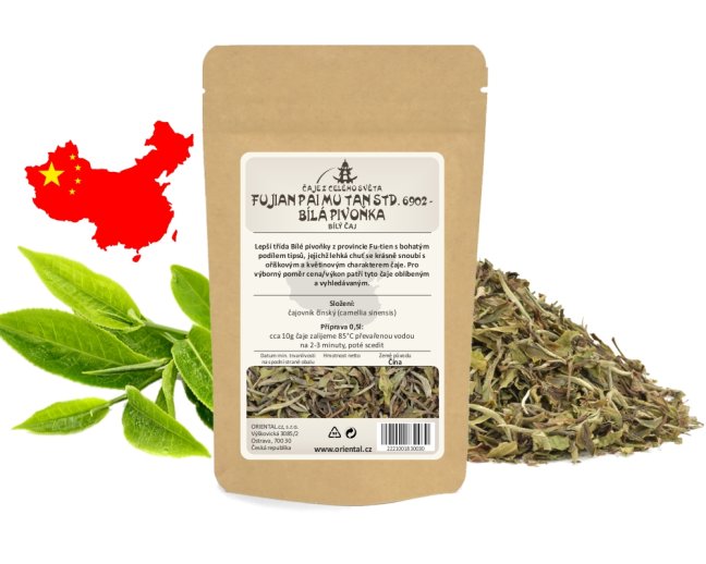 Bílý čaj China Fujian Pai Mu Tan (Bílá pivoňka) std. 6902 - Gramáž čaje: 100 g