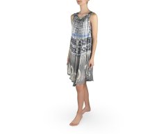 Dámské krátké šaty Wanda, batika, šedé