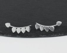 Stříbrné minimalistické náušnice Kapky