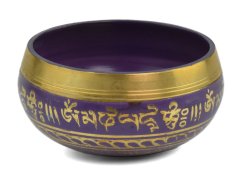 Tibetská mísa č. 306 s paličkou 9 cm - fialová